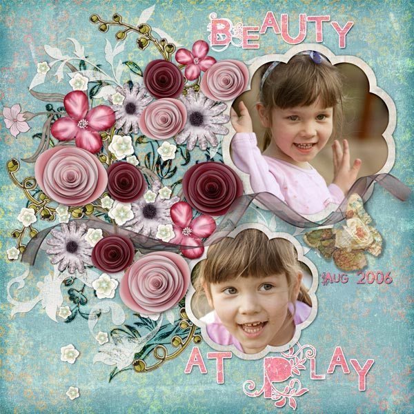 Floral Fancy Digital Scrapbook Kit