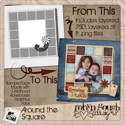 Around The Square Layered Template