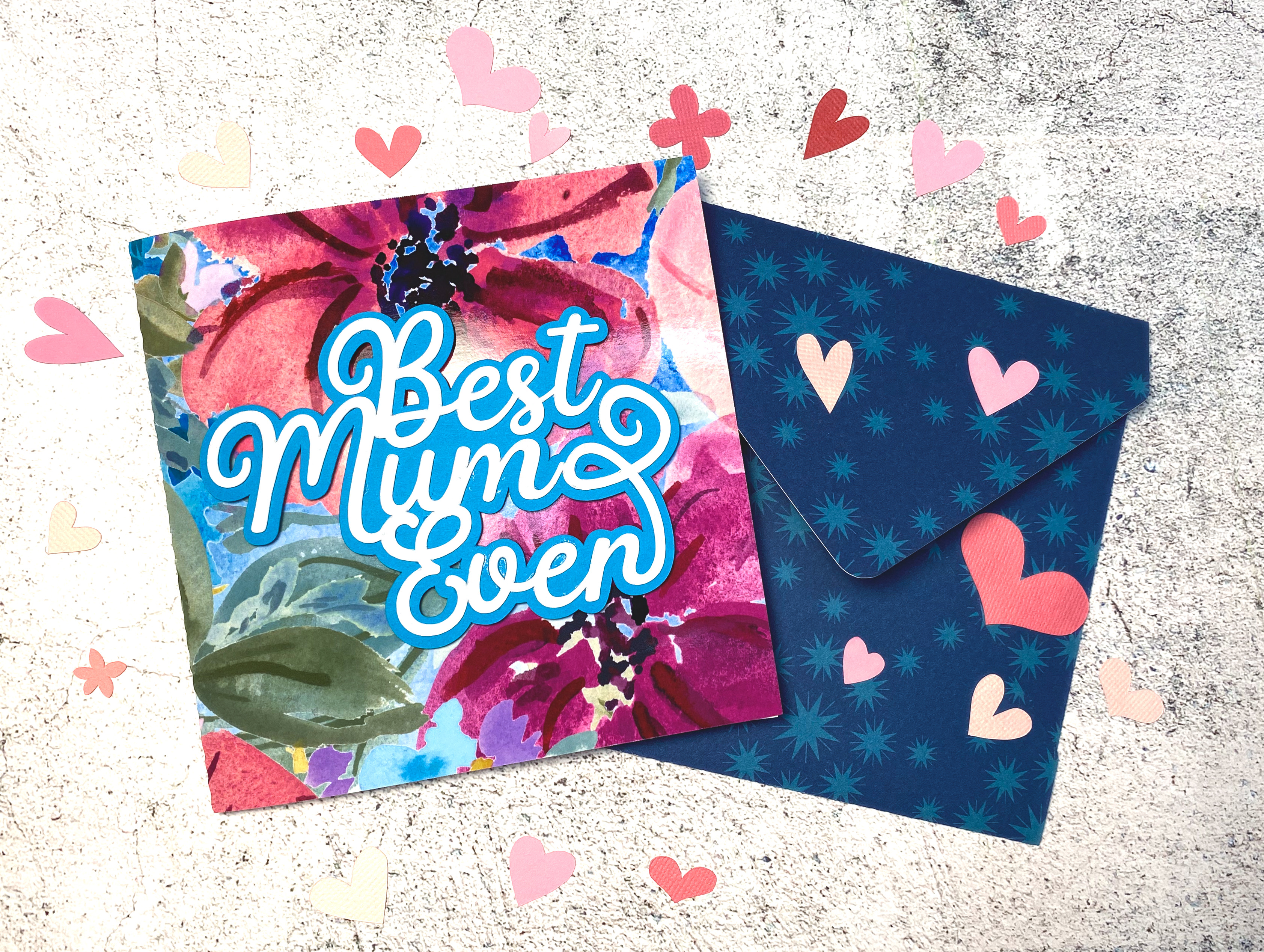 DIY Mother's Day Card Tutorial by Clikchic Designs