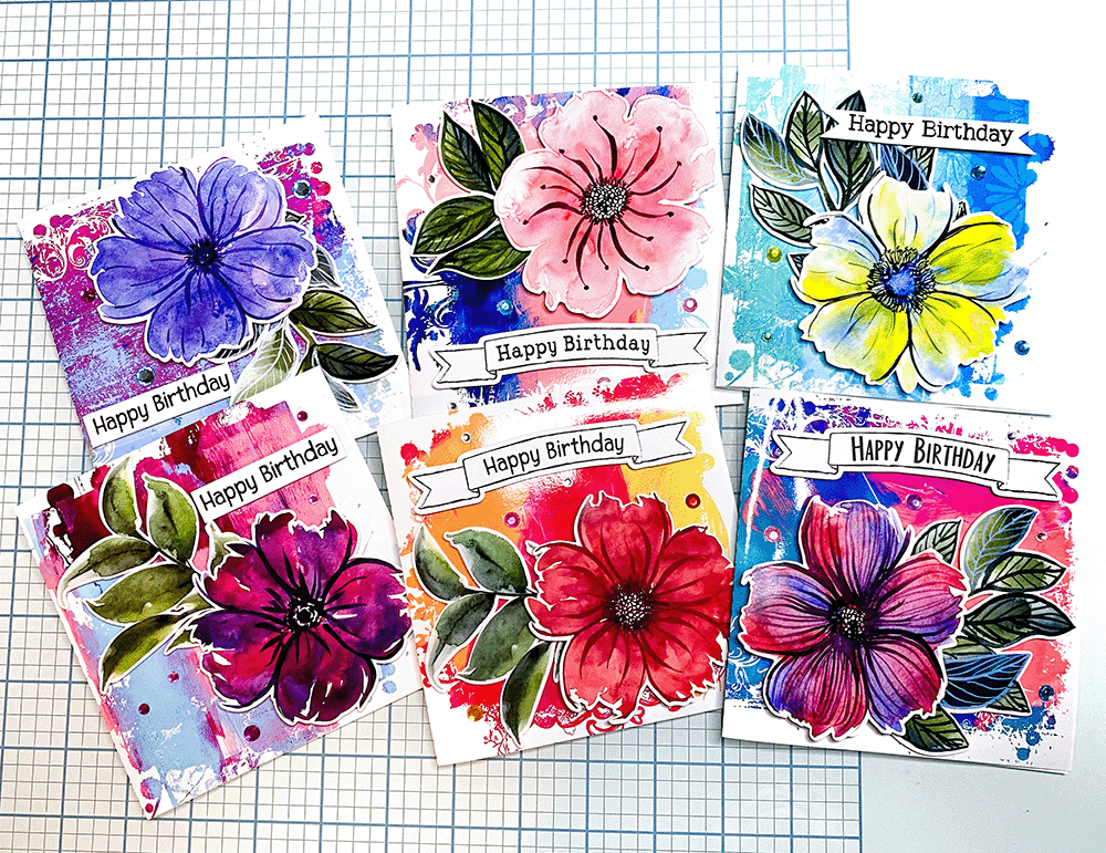 I Have So Much Fun Crafting with Stylish Birthday Banners and Beautiful Watercolor Florals