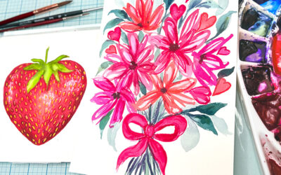 I’m Back! New Watercolor & Valentine’s Designs in the Shop