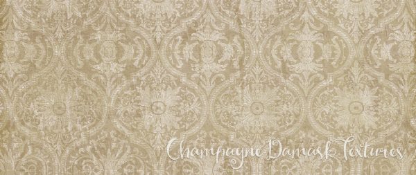 Champagne Damask Background Textures & Digital Scrapbook Paper Pack