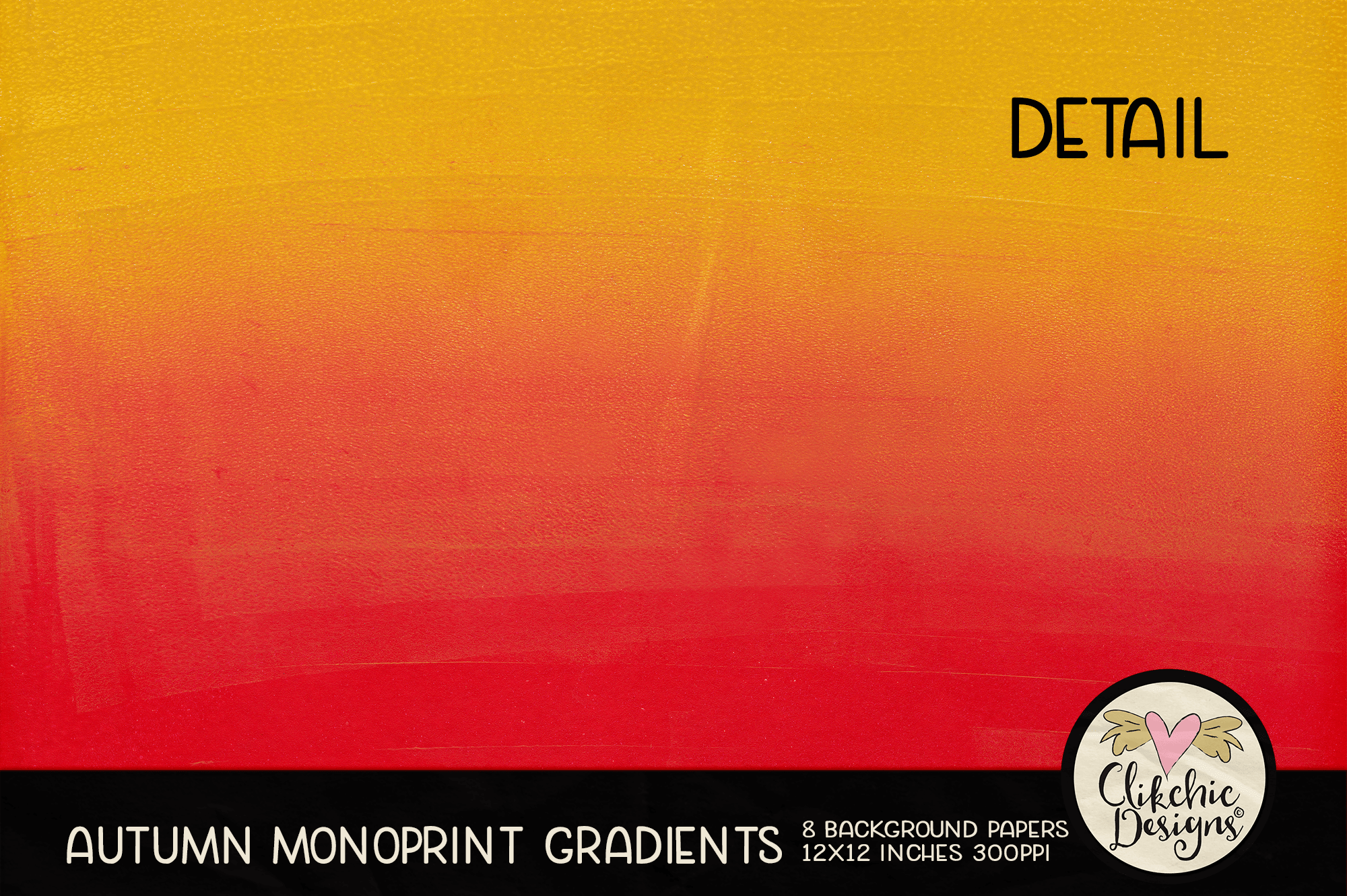 Fall / Autumn Monoprint Gradients Printable Background Papers