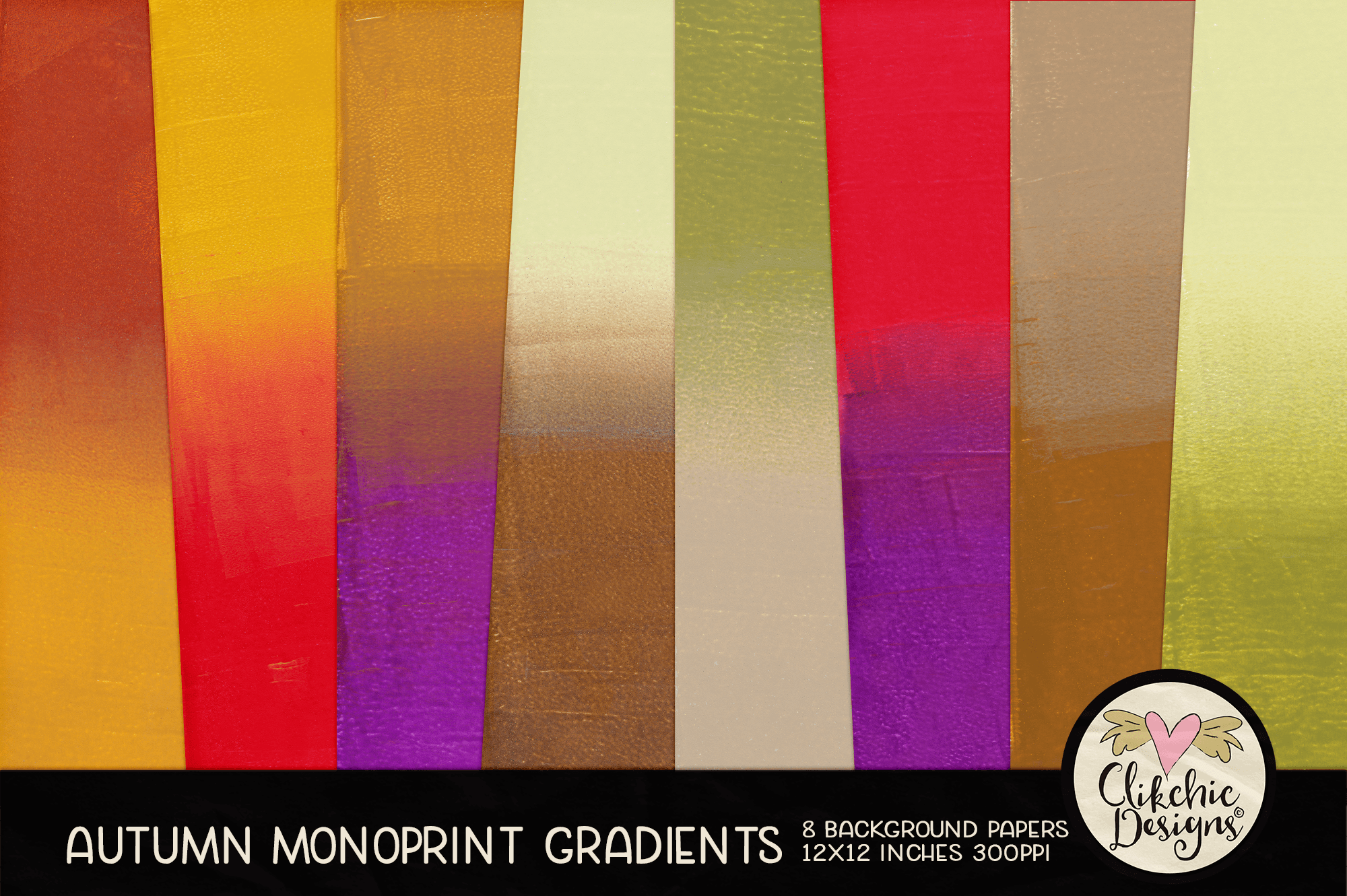 Fall Gradiants Create Fall Themed Crafts With These Beautiful Monoprint Printable ...