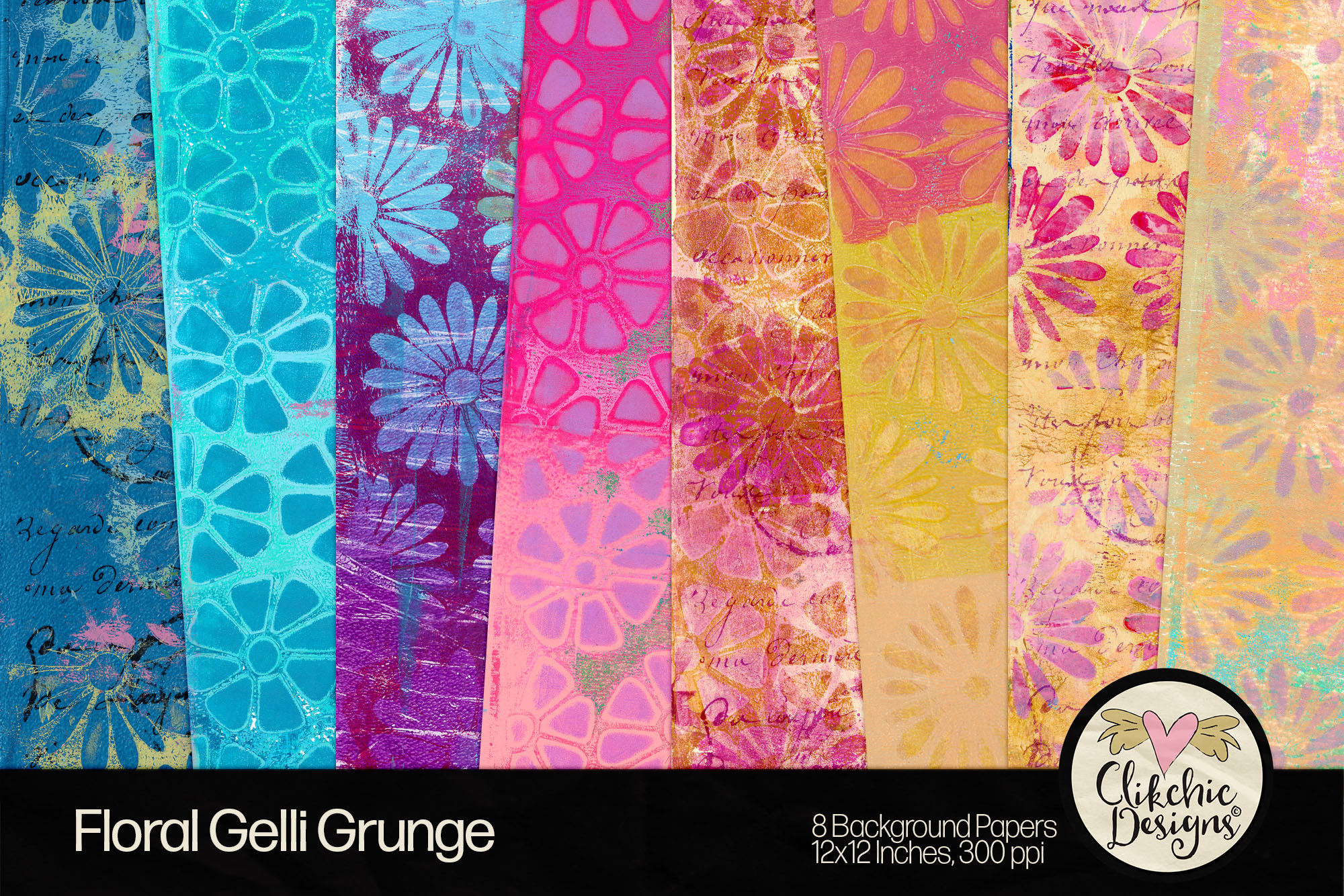 Grunge is great, Floral Monoprint Grunge is just Gorgeous!