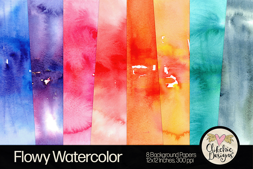 Beautiful Flowing Watercolor Makes Gorgeous Printable Backgrounds