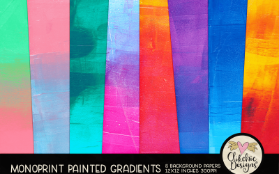 Use these Vibrant Monoprint Painted Gradients for Stunning Designs