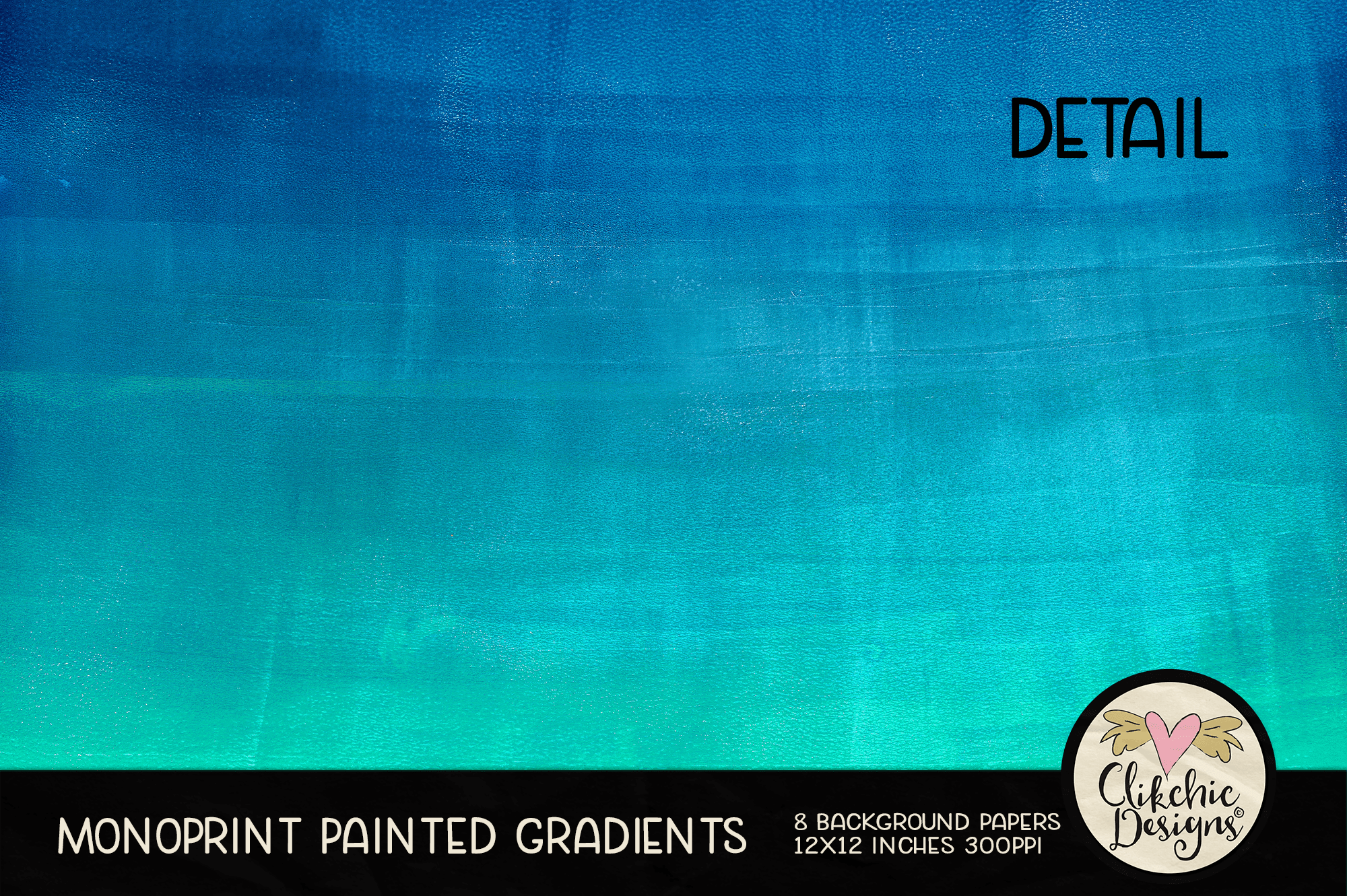 Monoprint Painted Gradients Backgrounds by Clikchic Designs