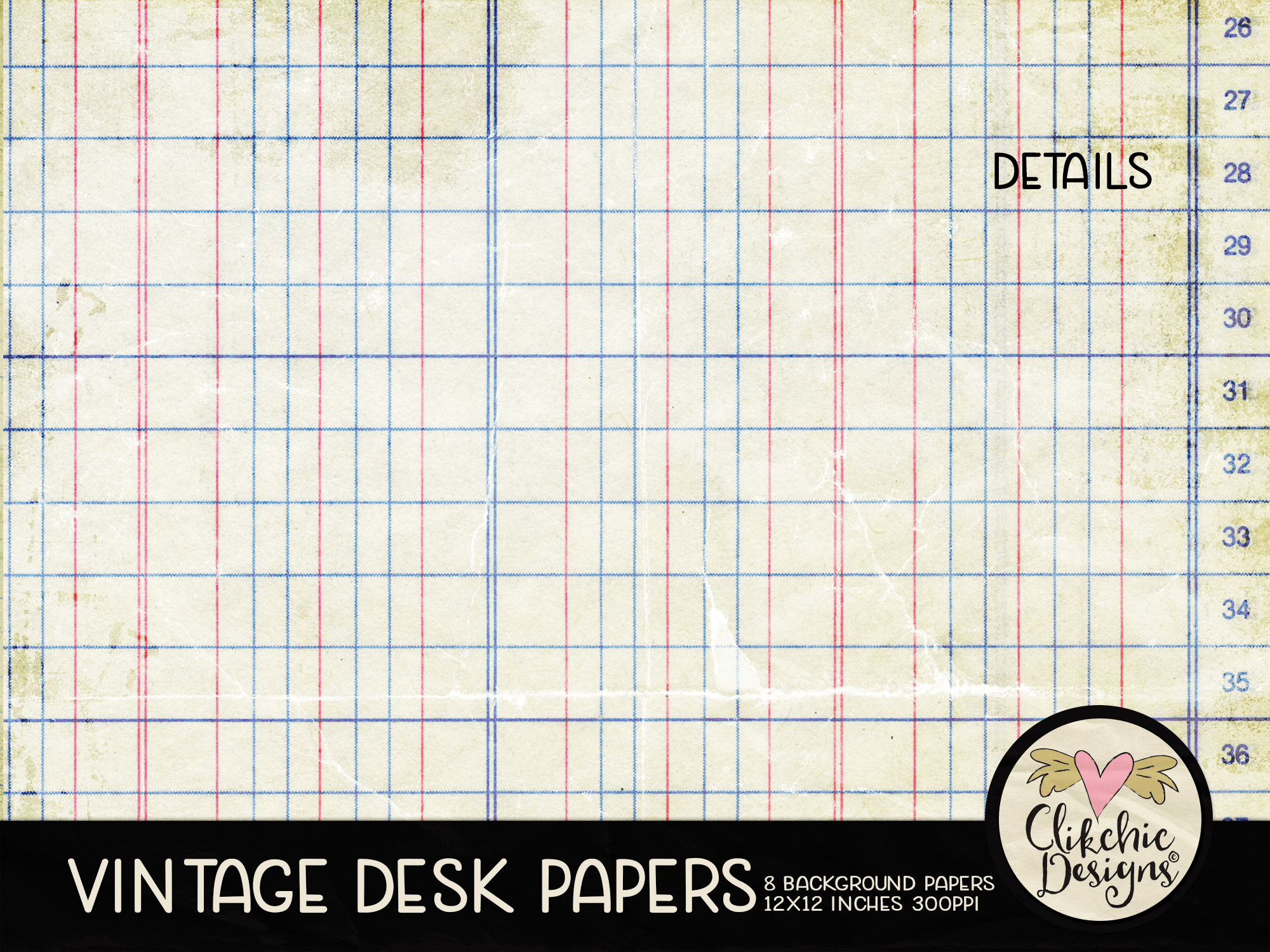 Vintage Desk Papers Background Textures
