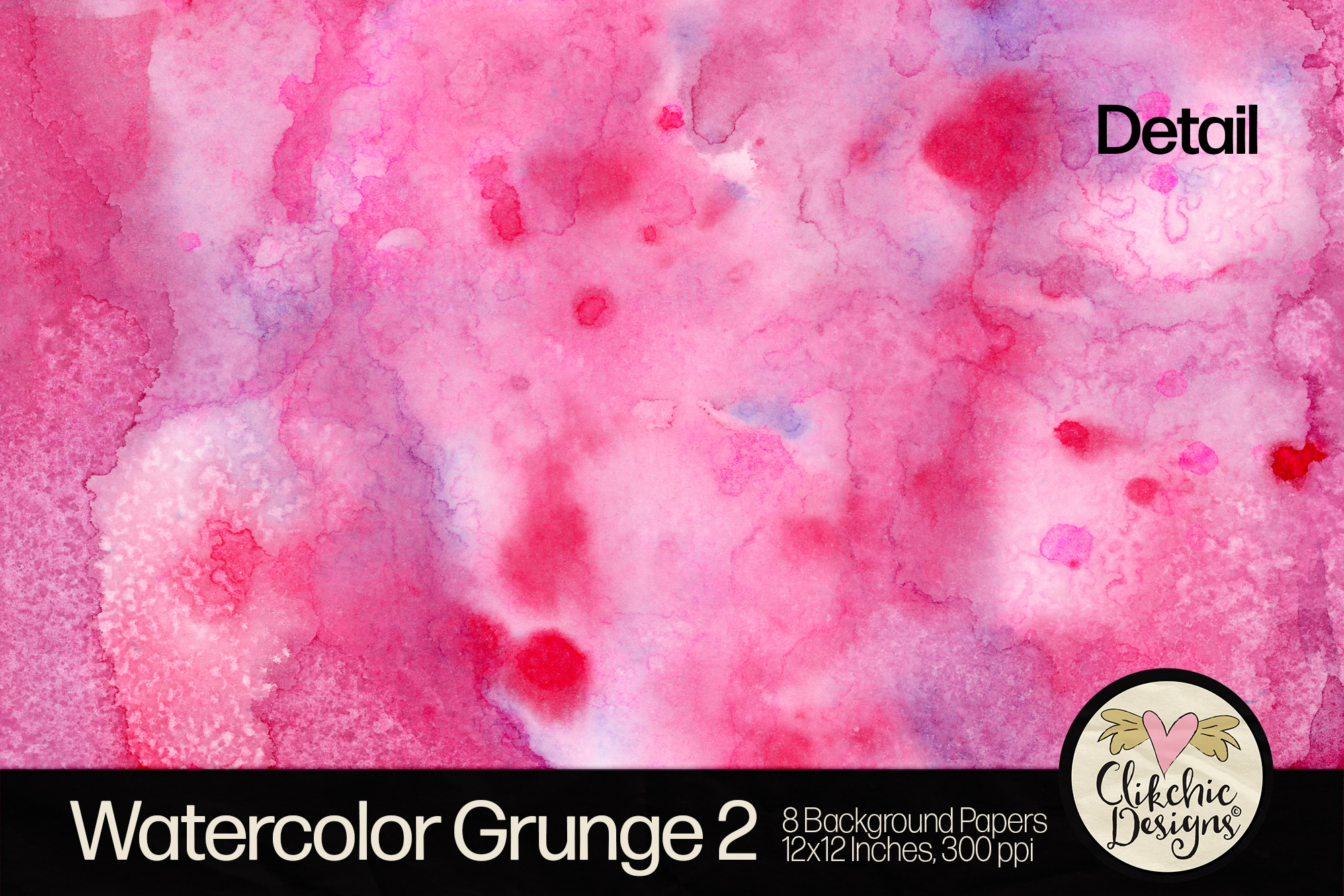 Watercolor Grunge 2 Background Paper Pack by Clikchic Designs