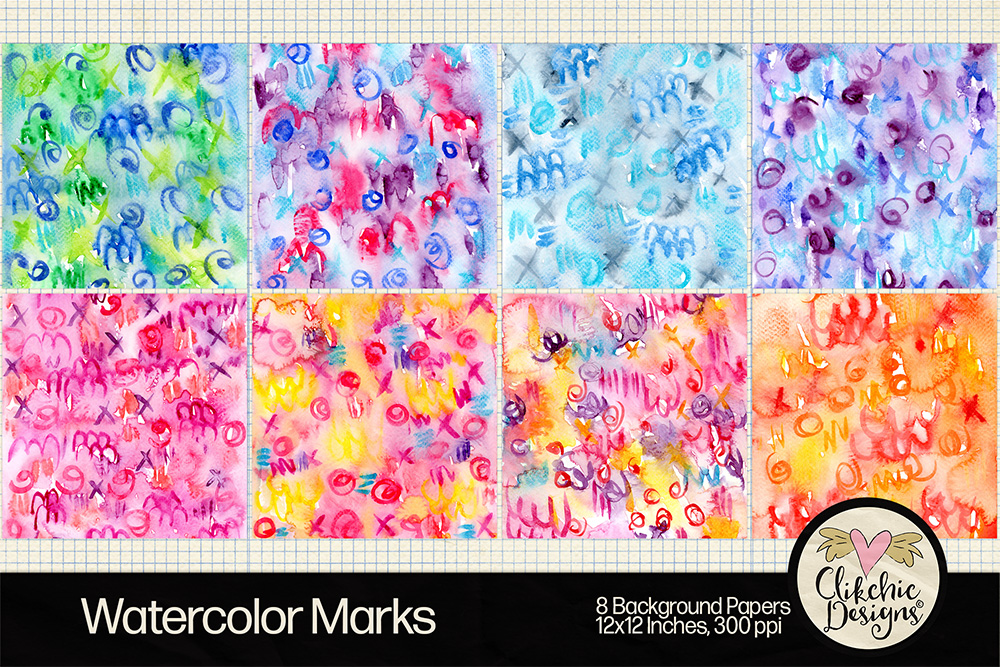 Watercolor Marks Background Pattern by Clikchic Designs