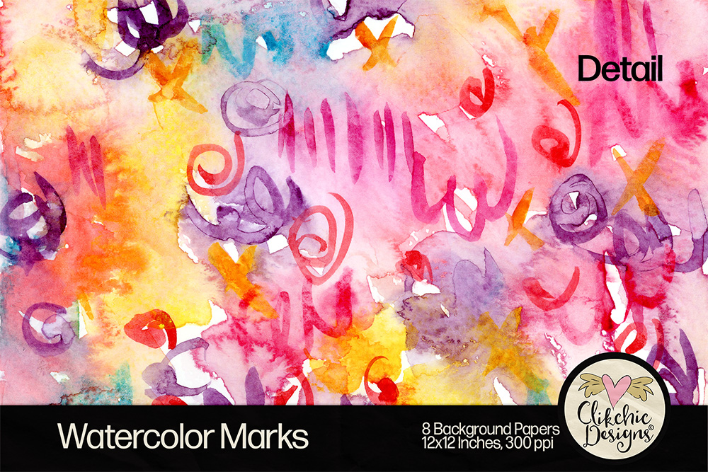 Watercolor Marks Background Pattern by Clikchic Designs