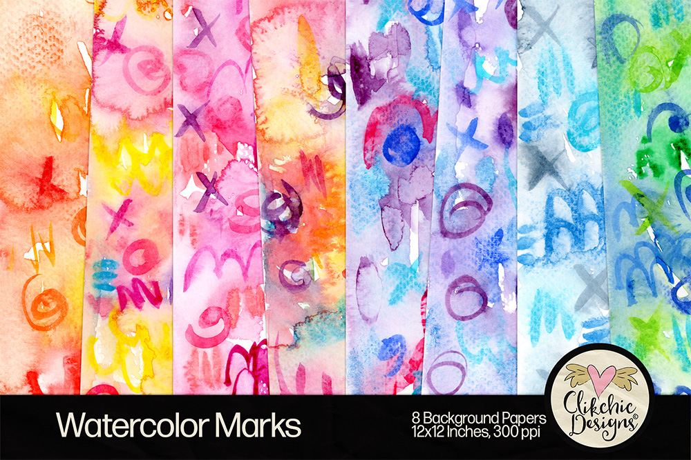 Watercolor Marks Background Pattern by Clikchic Designs