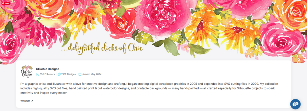 Clikchic Designs Silhouette Design Store Banner Screenshot