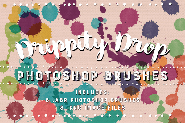 Drippity Drop Watercolor Photoshop Brushes
