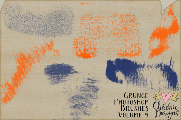 Grunge Ink Smudges Photoshop Brushes Vol 4