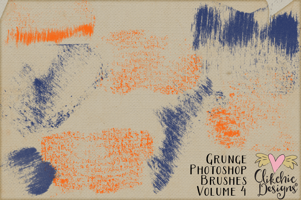 Grunge Ink Smudges Photoshop Brushes by Clikchic Designs