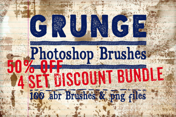 Grunge Photoshop Brushes Bundle