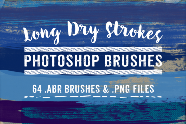 Long Dry Stroke Photoshop Brushes