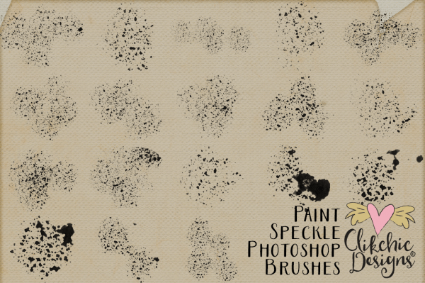 Paint Speckles Photoshop Brushes