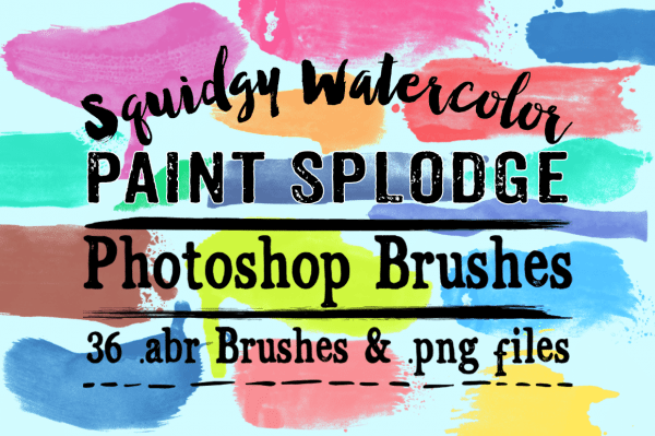 Squidgy Paint Splodge Photoshop Brushes