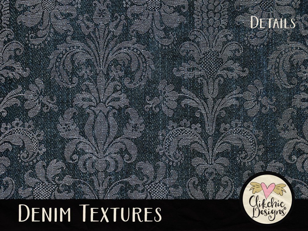 Denim Texture Digital Scrapbook Background Paper Pack