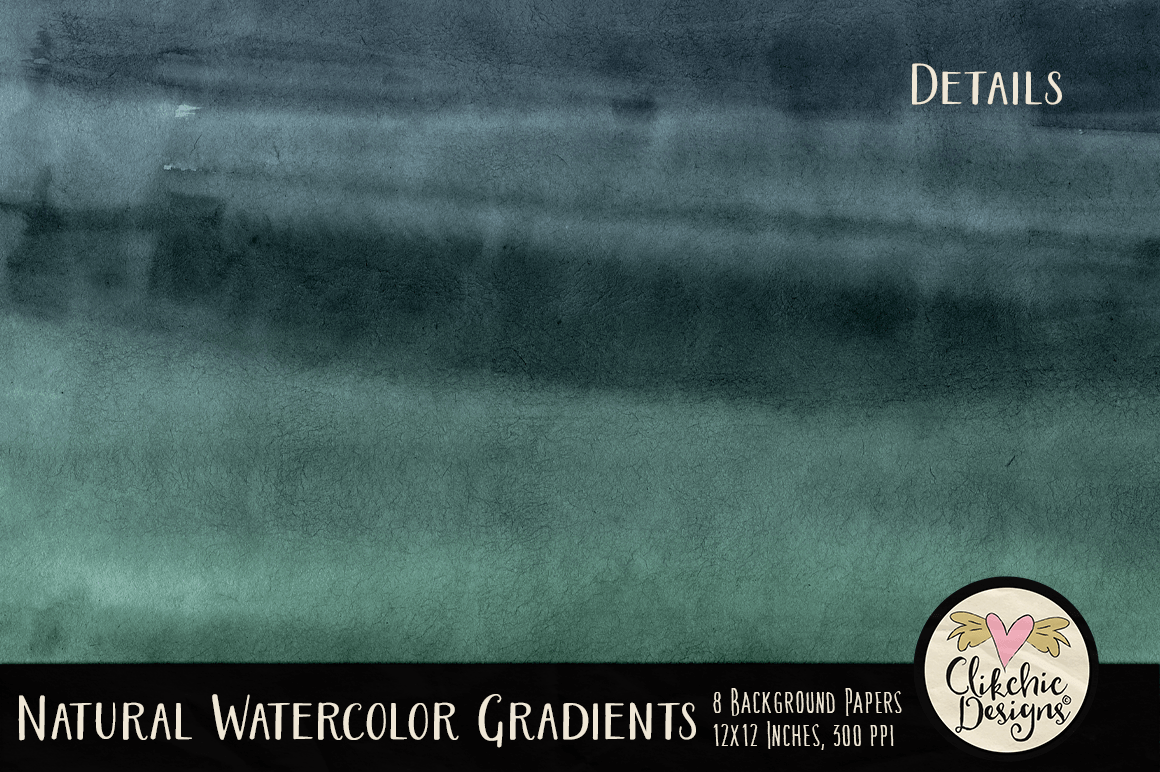 Natural Watercolor Gradients Background Texture Paper Pack