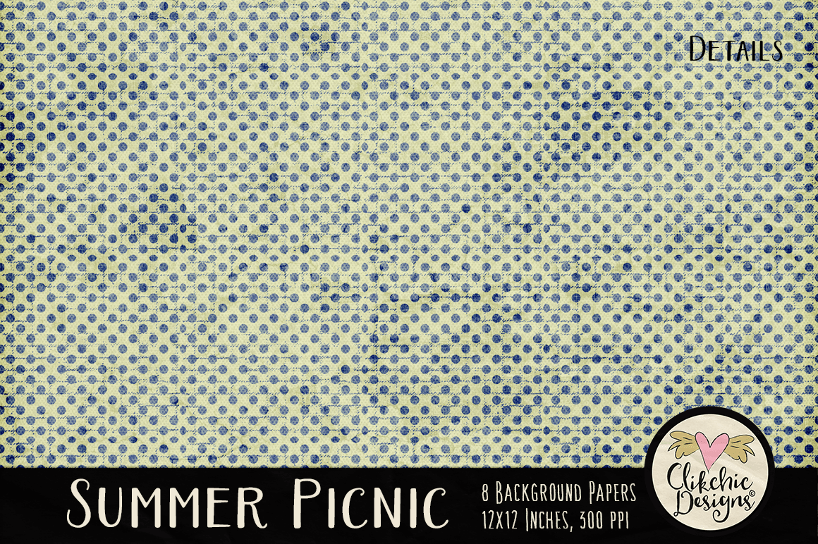 Summer Picnic Background Paper Pack by Clikchic Designs