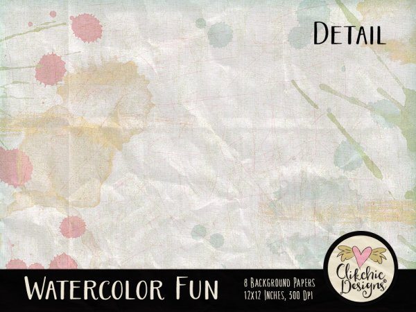 Watercolor Fun Digital Paper Pack