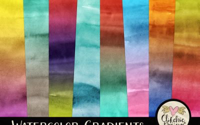 Watercolor Gradients Printable Digital Backgrounds great for crafting and design