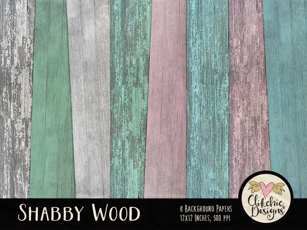 Shabby Wood Background Papers 