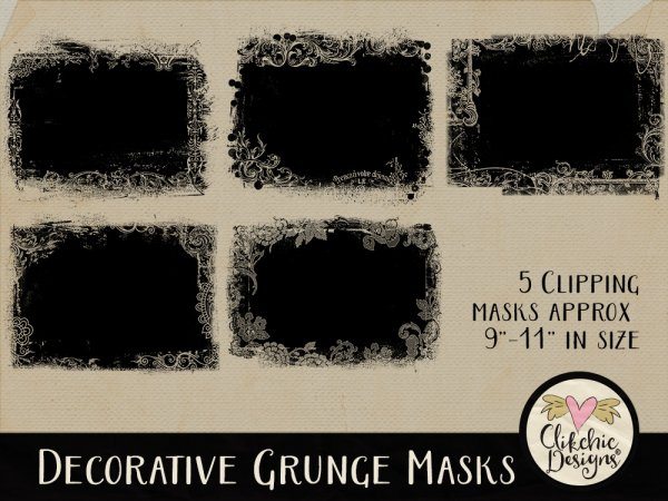 Decorative Grunge Photoshop Clipping Masks