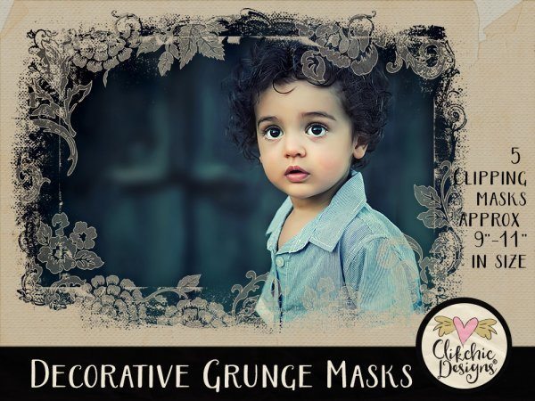 Decorative Grunge Photoshop Clipping Masks