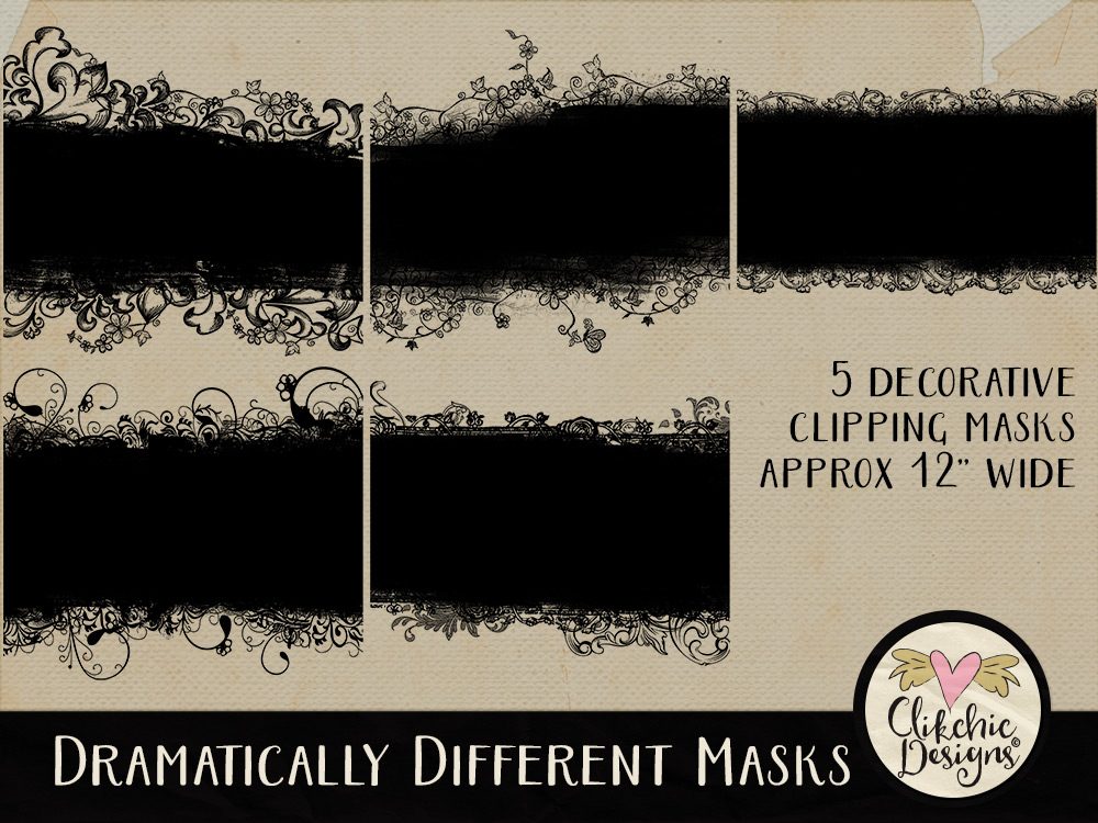 Dramatically Different Photoshop Clipping Masks