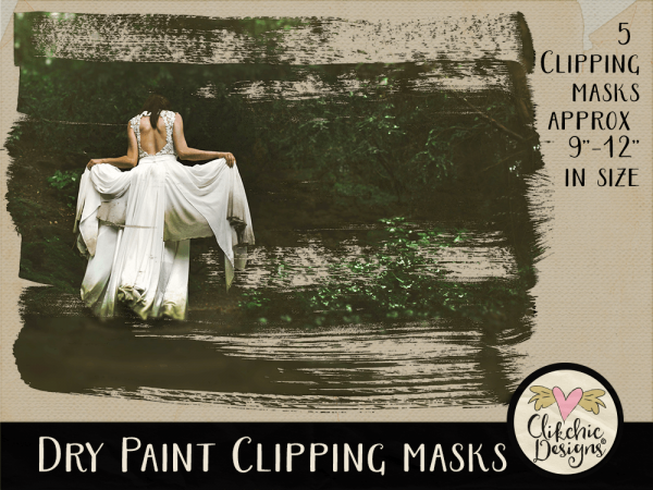 Dry Paint Photoshop Clipping Masks
