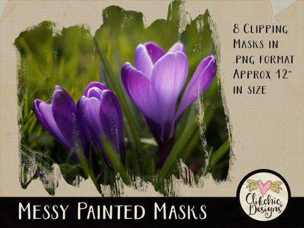 Messy Painted Photo Photoshop Clipping Masks