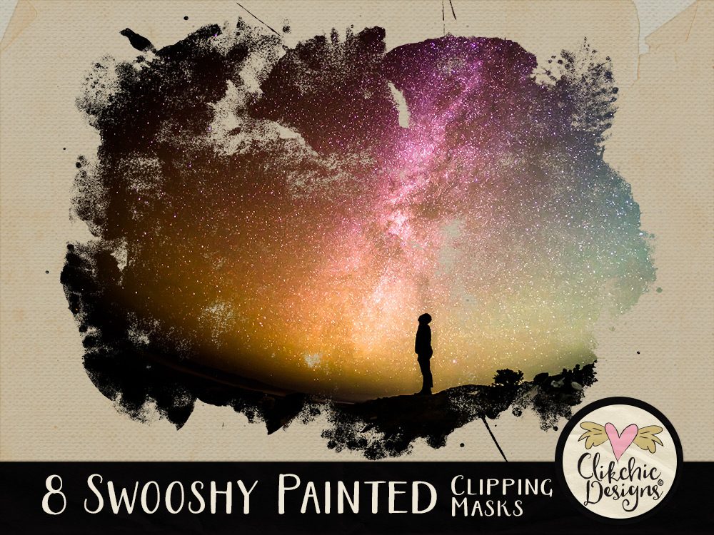 Swooshy Painted Photo Clipping Masks