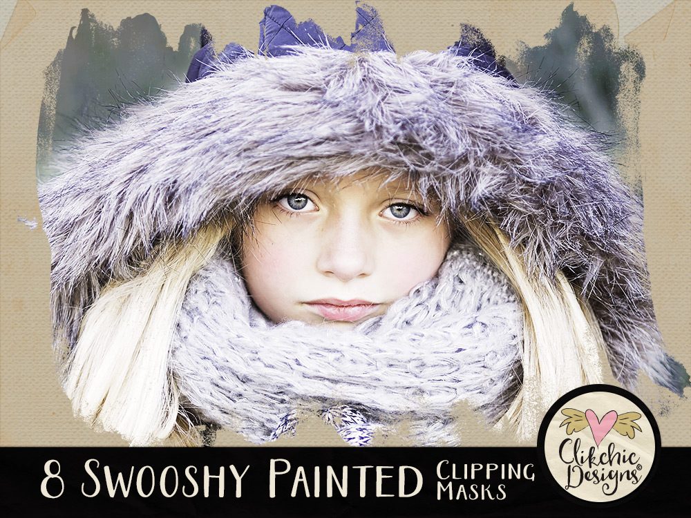 Swooshy Painted Photo Clipping Masks