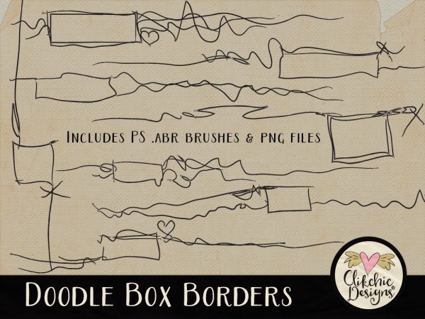 Doodle Box Borders and Photoshop Brushes