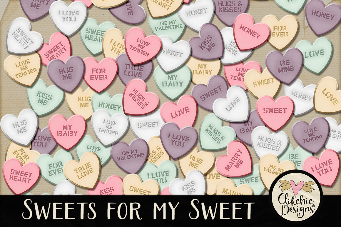 Sweets for my Sweet Heart Embellishments