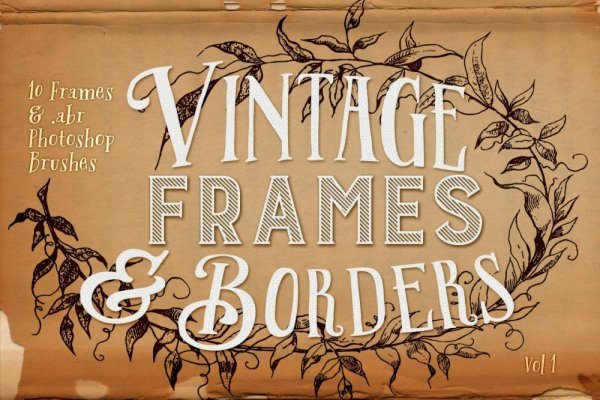 Vintage Frames and Borders with Photoshop Brushes