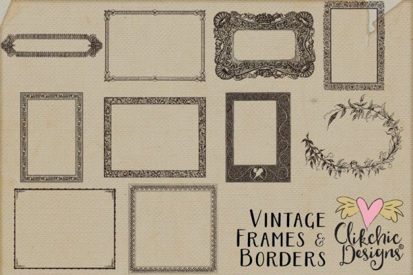 Vintage Frames and Borders with Photoshop Brushes