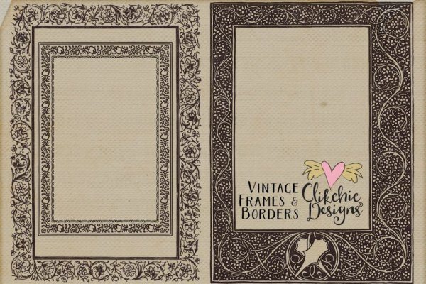 Vintage Frames and Borders with Photoshop Brushes