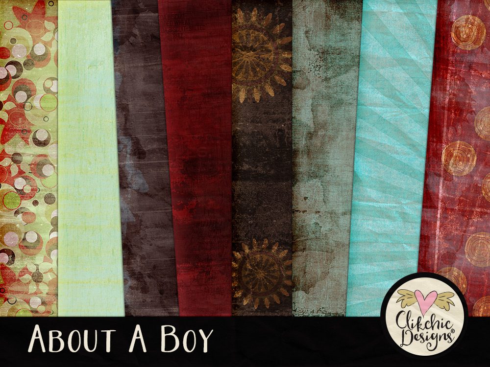 About A Boy Digital Scrapbook Kit