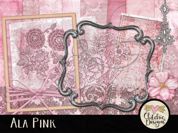 Ala Pink Digital Scrapbook Kit