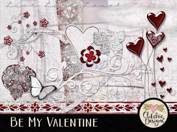 Be My Valentine Digital Scrapbook Kit