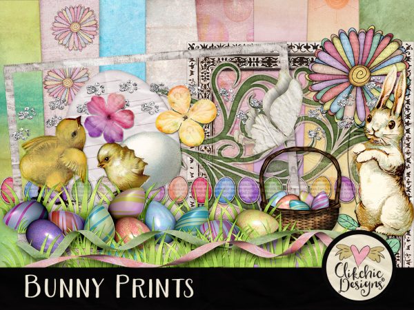 Bunny Prints Digital Scrapbook Kit
