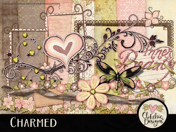 Charmed Shabby Digital Scrapbook Kit