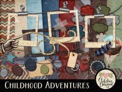 Childhood Adventures Digital Scrapbook Kit