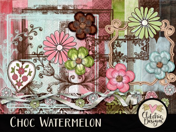 Choc Watermelon Digital Scrapbook Kit